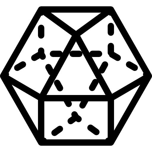 Dodecahedron complexity dodecahedron polygonal icon