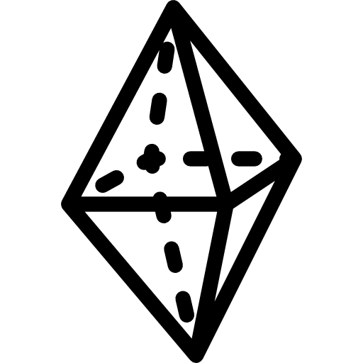 Octahedron shapes and symbols geometrical octahedron icon
