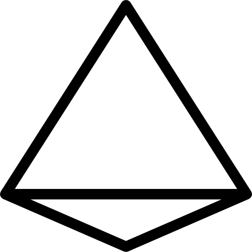 Tetrahedron polygon tetrahedron geometry icon