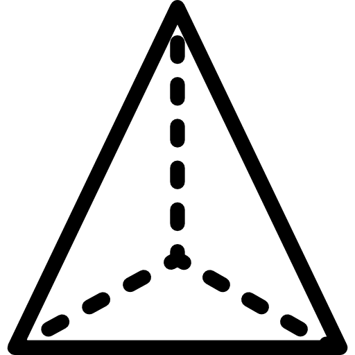 Tetrahedron shapes and symbols polygon symbols icon