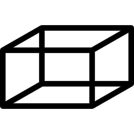 Hexahedron shapes polygonal geometry icon