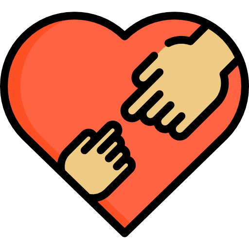 Heart shapes loving like icon