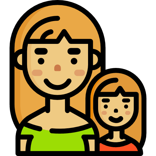 Motherhood celebration woman daughter icon Motherhood celebration woman daughter icon