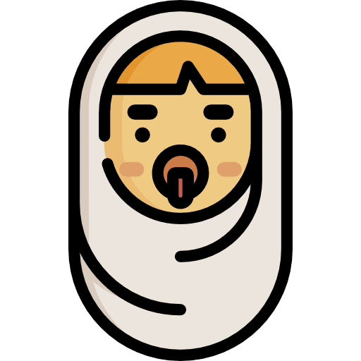 Newborn human baby girl people icon Newborn human baby girl people icon