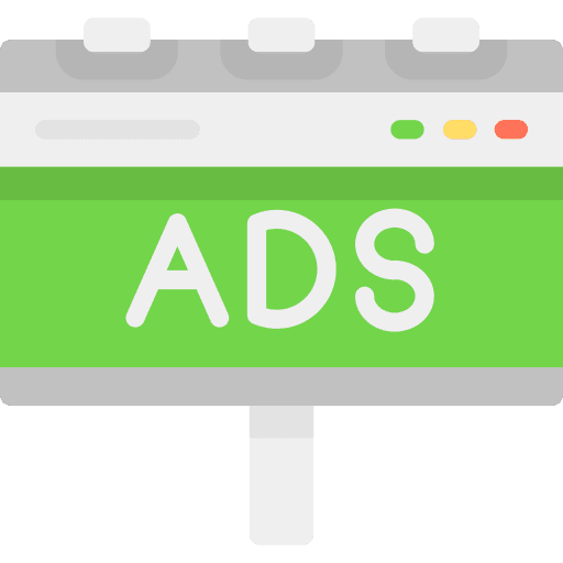 Billboard poster buildings announcement icon