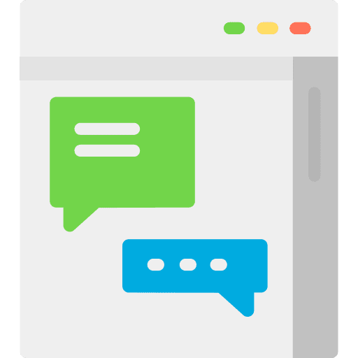 Chat chat conversation seo and web icon