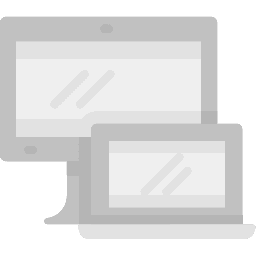 Computer monitor laptop responsive icon