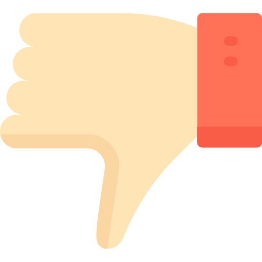 Dislike disadvantage hands finger icon