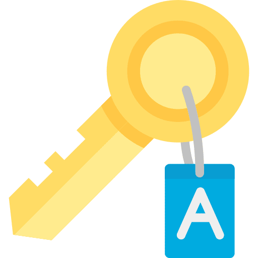 Keyword keyword key security icon