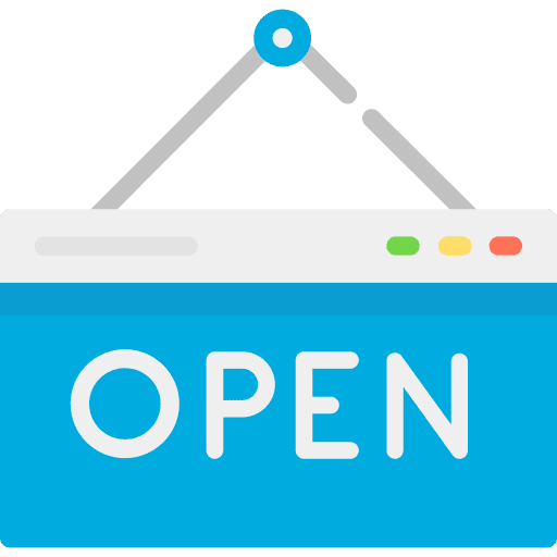 Open open shop signaling icon