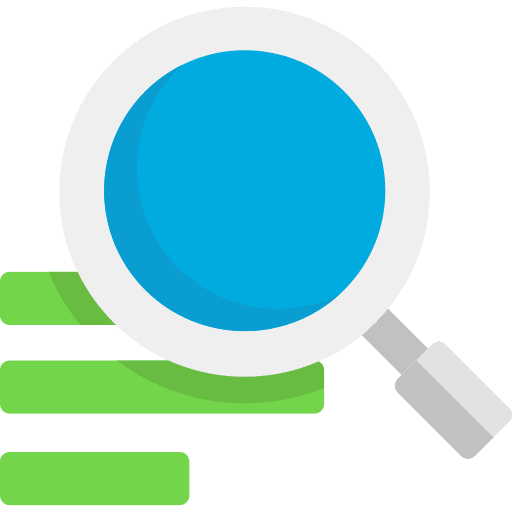 Search business impact search business and finance icon