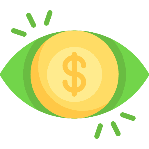 Vision dollar vision marketing icon