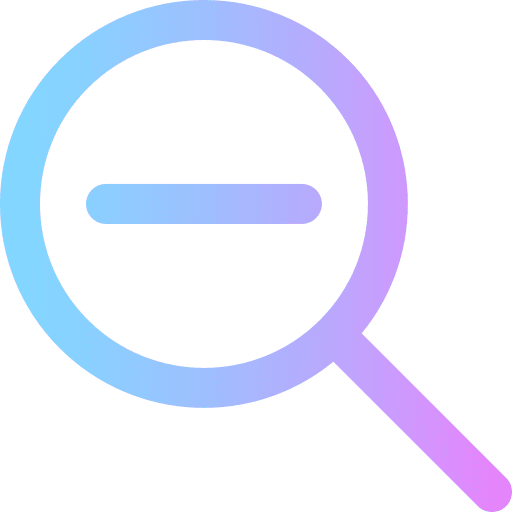 Zoom out search magnifying glass ui icon