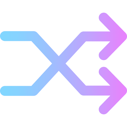 Shuffle symbols mix arrows icon