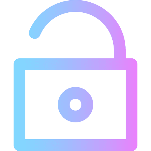 Unlock secure unlocked security icon