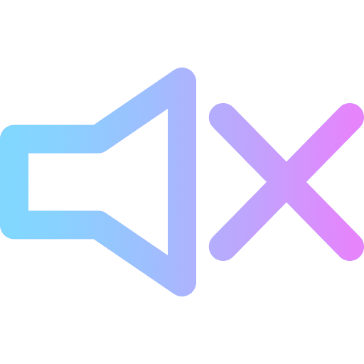 Mute music and multimedia music player mute icon