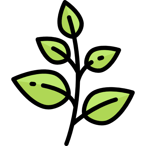 Herb vegan basil food and restaurant icon