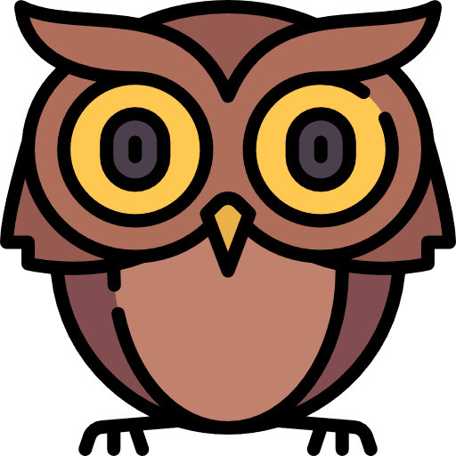 Owl bird hunter ornithology icon