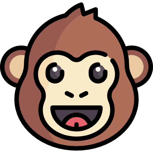 Monkey mammal wildlife zoo icon