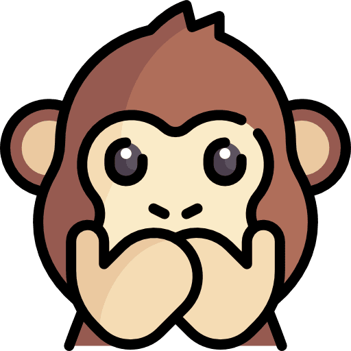 Monkey muted animals smileys icon