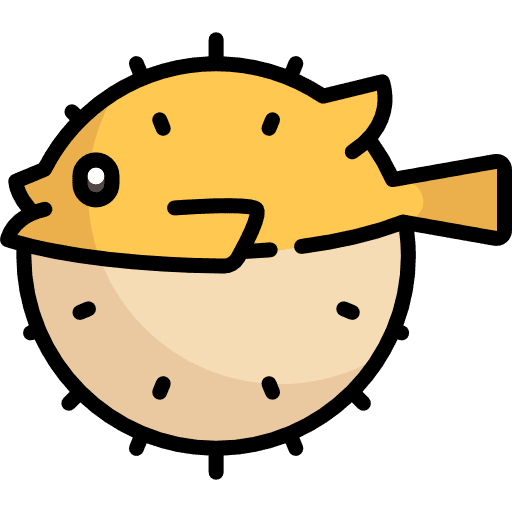 Blowfish aquatic animals aquarium icon