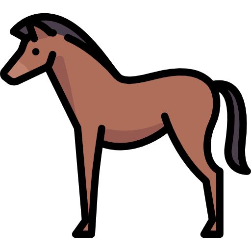 Horse mammal zoo animal icon