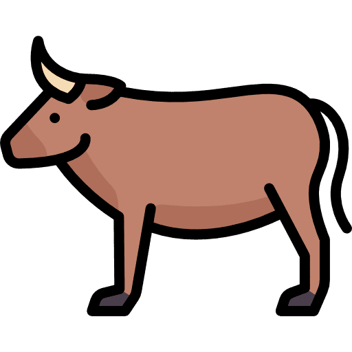 Ox farming ox animals icon