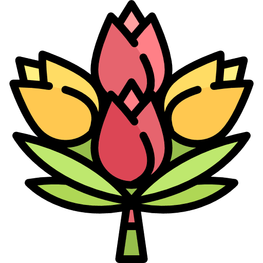 Bouquet botanical flowers bouquet icon