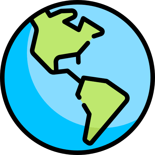 Earth globe communications maps and location signs icon