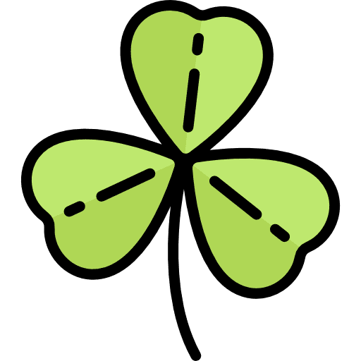 Shamrock clover botanical irish icon