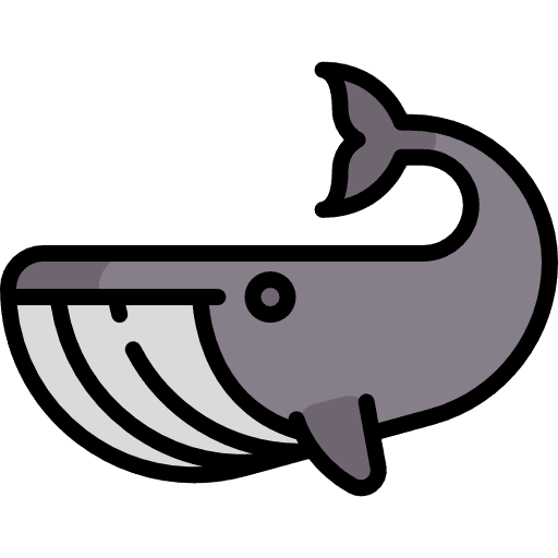 Whale sea life aquatic whale icon