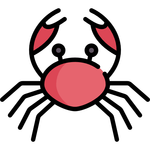 Crab animal kingdom wildlife crab icon