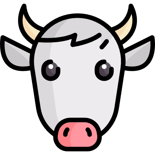 Cow mammal cow farm icon