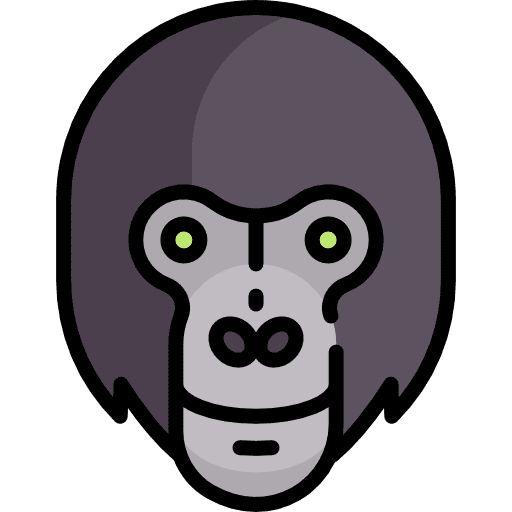 Gorilla gorilla animal kingdom wildlife icon