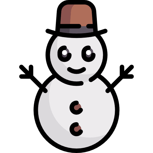 Snowman christmas winter snow icon