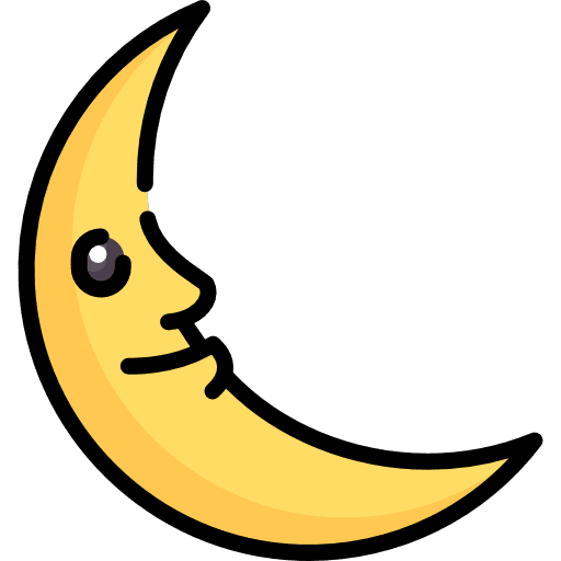 Half moon stars moon astronomy icon