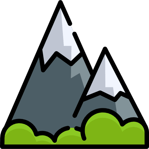 Mountain nature mountain flag icon