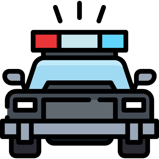 Police car transportation automobile emergency icon