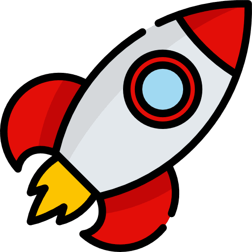 Rocket boost space ship transport icon
