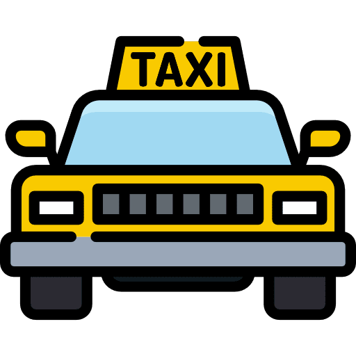 Taxi public transport vehicle cab icon