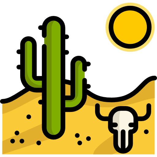 Desert nature landscape desert icon