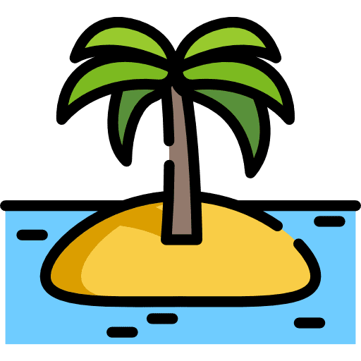 Island island nature sun icon