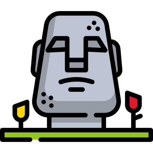 Moai landmark monument moai icon