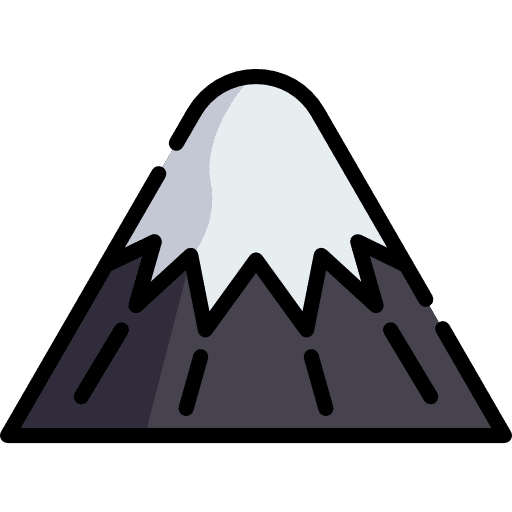 Mountain mountain flag snow icon