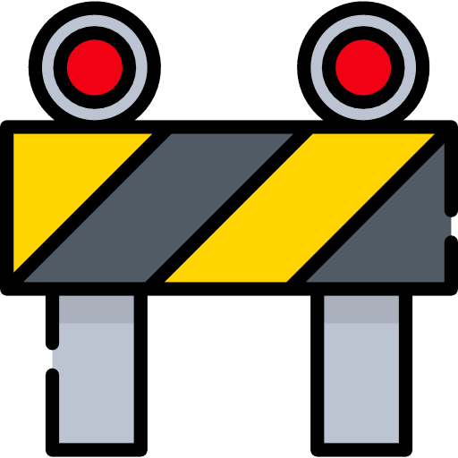 Barrier obstacle construction barrier icon