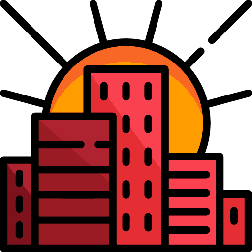 Cityscape seo and web buildings city icon