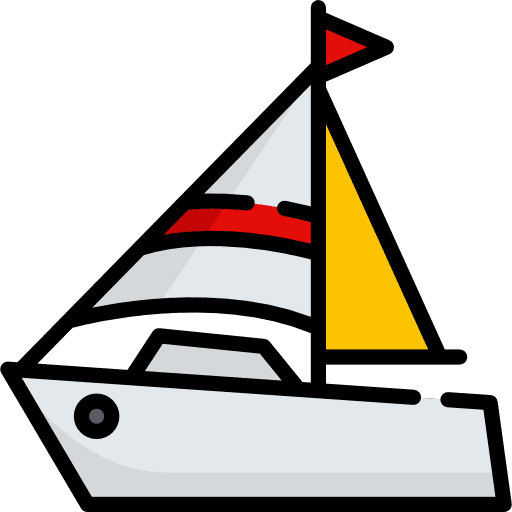 Sailboat sail sailboat transport icon