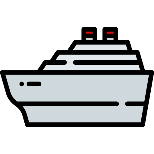 Ship transportation cruise boat icon