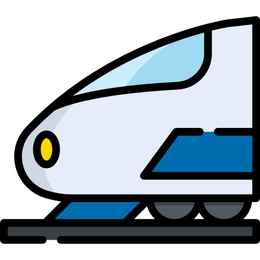 Train transport street travel icon