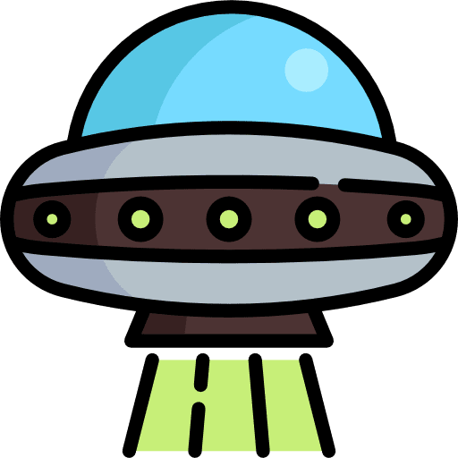 Ufo science fiction spaceship transportation icon
